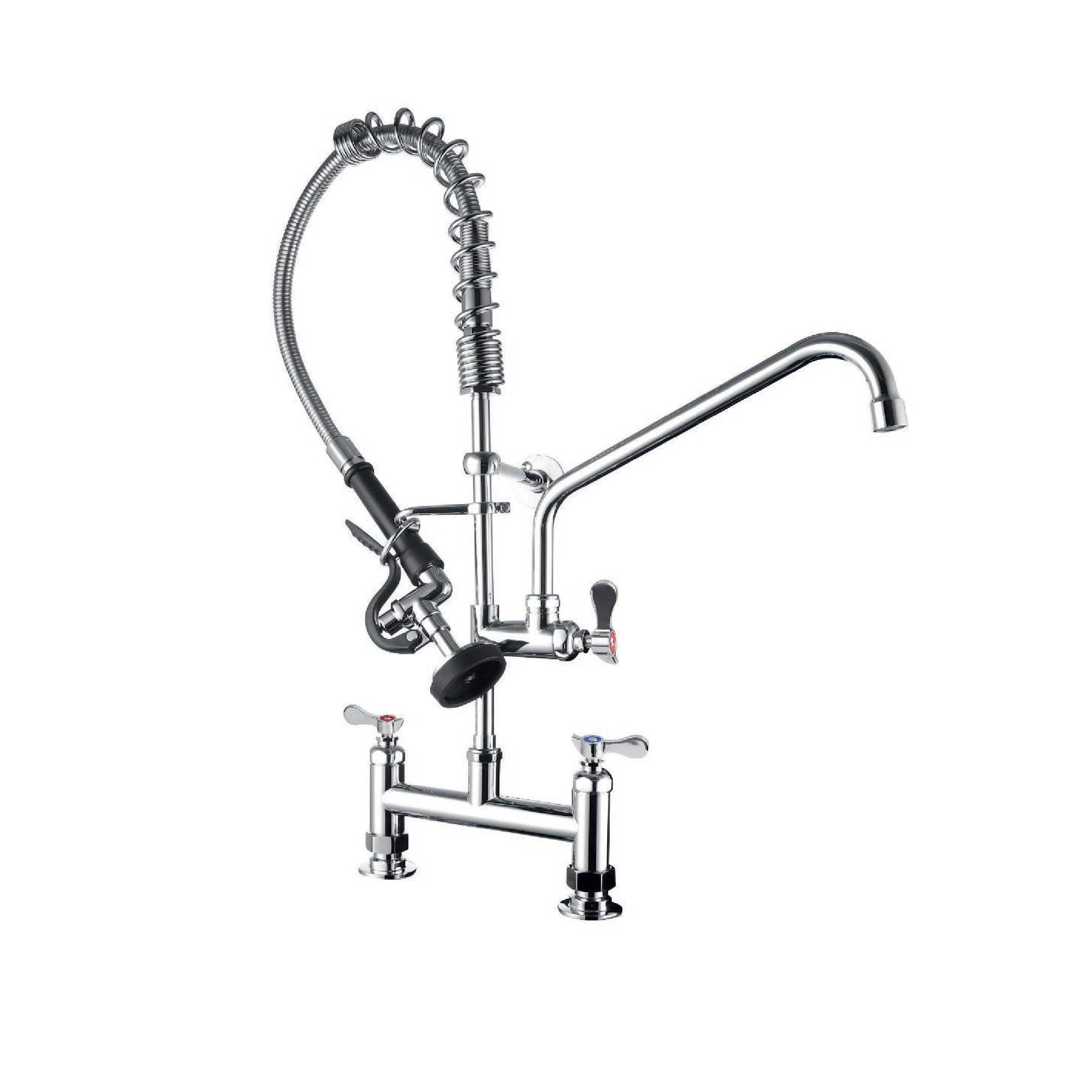 Mezcladora Industrial P/Cocina Cuisine con Rociador de 25 Pul. de altura al mueble Bronce - Fratelli Premium